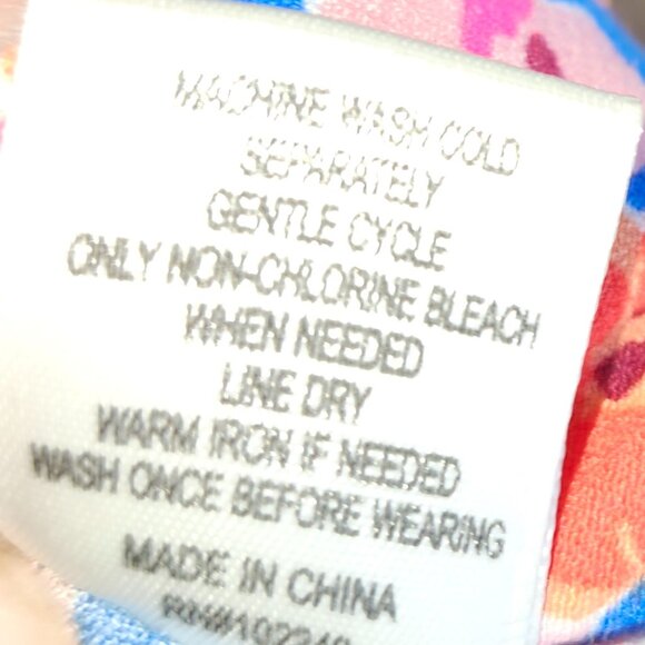 25216  NWT Skies Are Blue Boutique Brand Floral Skirt Blue/Tangerine!! Small - Picture 13 of 14